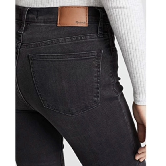 MADEWELL High Rise Distressed Denim Ankle Cropped Ripped Knee Skinny Jeans 24 - Picture 3 of 7